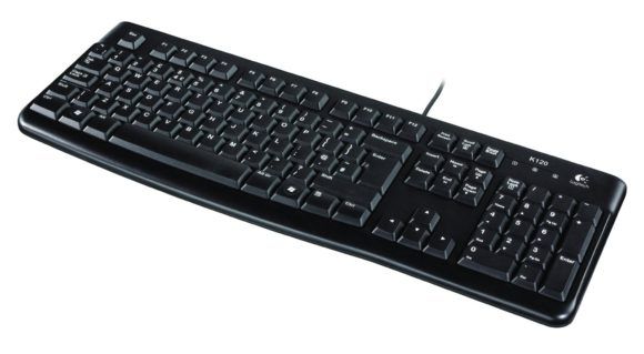 Logitech K120 Test Office Büro Tastatur