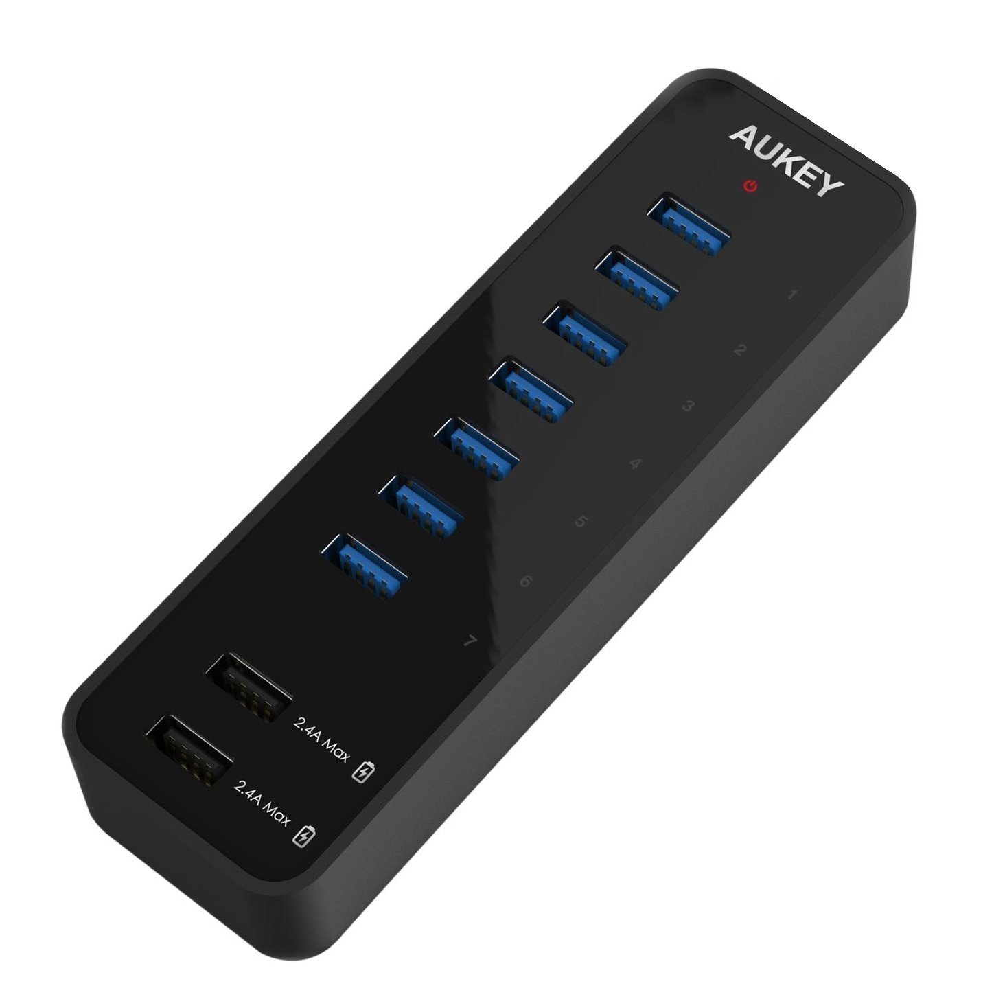 Aukey 7-Port USB 3.0 Hub Test Quick Charge Schnellladefunktion