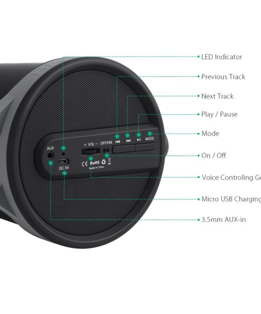 Aukey Bluetooth Lautsprecher SK-M18 Testbericht wireless Audiospeaker