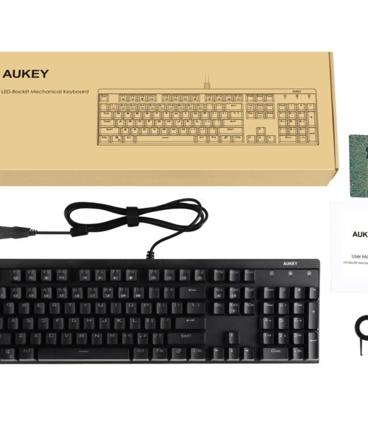 Aukey mechanische Tastatur Test Keyboard Anschlag