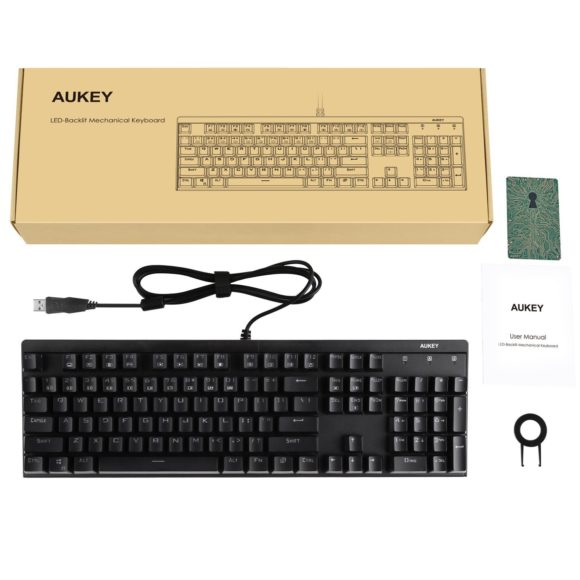 Aukey mechanische Tastatur Test Keyboard Anschlag