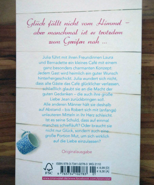 Marie Adams Das Cafe der guten Wünsche Rezension Buch