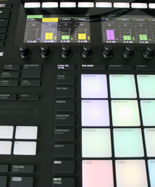 Hier ist die Mixer-Ansicht der Maschine Mk3 im Fokus.