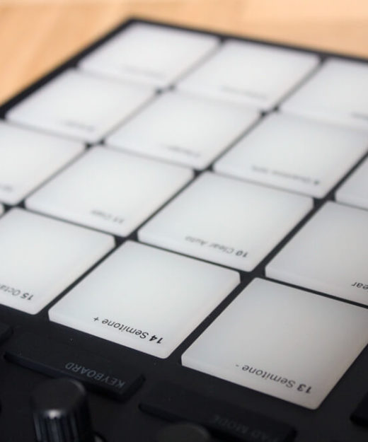Die vergrößerten, enger aneinanderliegenden Pads der Mk3 Maschine.