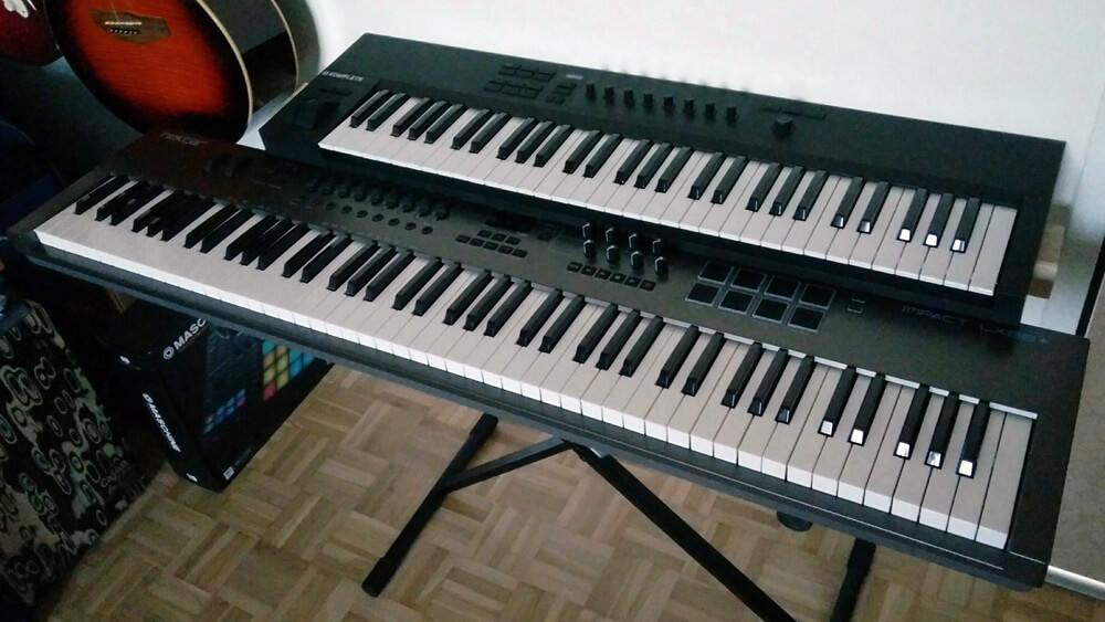 Das Nektar LX88+ Keyboard im Vergleich zu einem 61-Tasten-Controller.