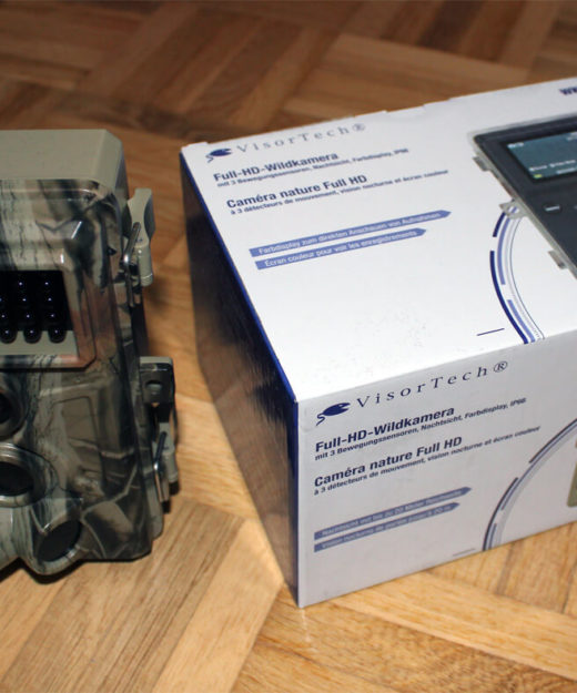 Die VisorTech Wildkamera unmittelbar nach dem Auspacken.