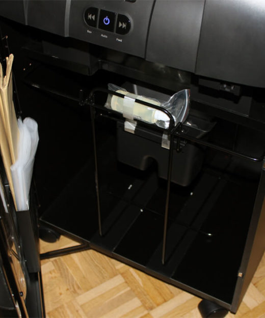 Platz für 80 Liter Papierschnipsel.