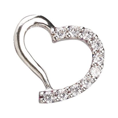 Glitzernder Silber Herz Anhänger