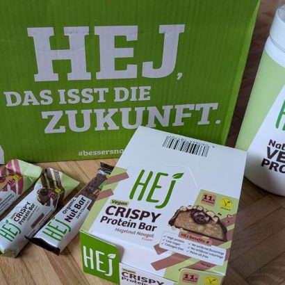 HEJ Natural vegan Protein Bar & Pulver für Sport & Fitness