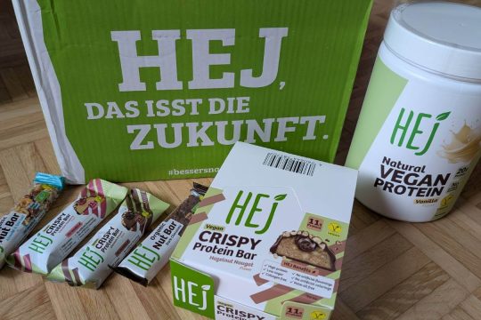 HEJ Natural vegan Protein Bar & Pulver für Sport & Fitness