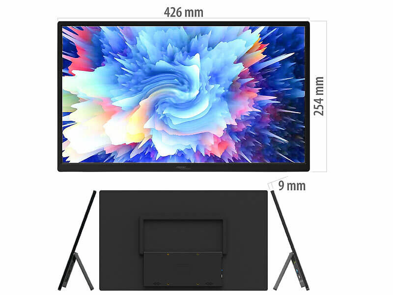 Groß aber dennoch tragbar präsentiert sich der auvisio Bildschirm mit seinen 18".