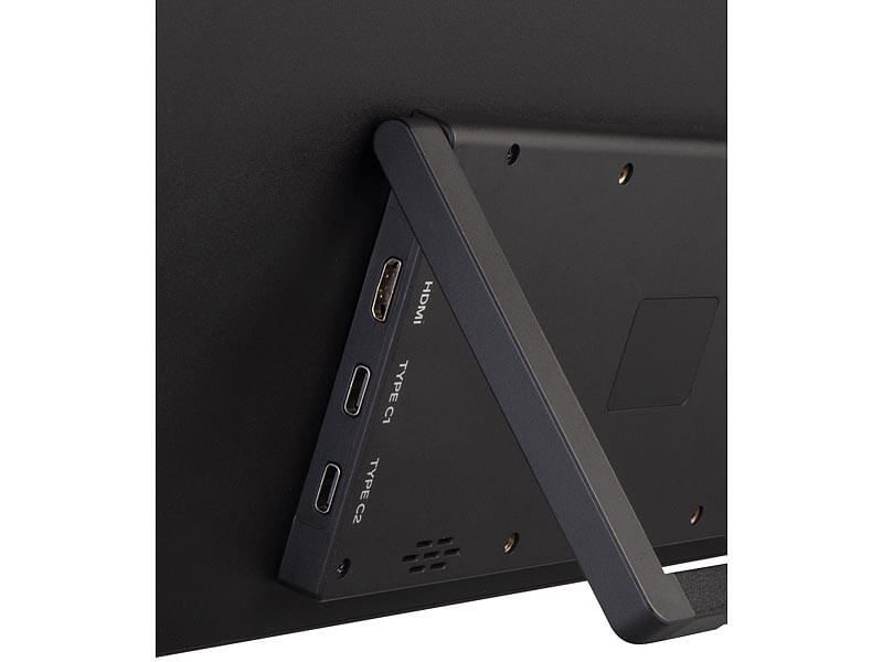 Im mobile Bildschirm Test punktet auvisio mit USB-C und HDMI-Anschlüssen.