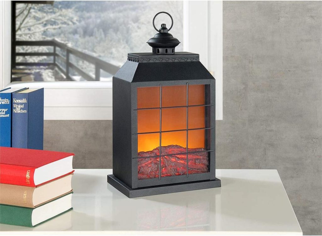 So schön sieht das Carlo Milano LED Kaminfeuer unter tags aus. Abends macht es noch mehr Stimmung.