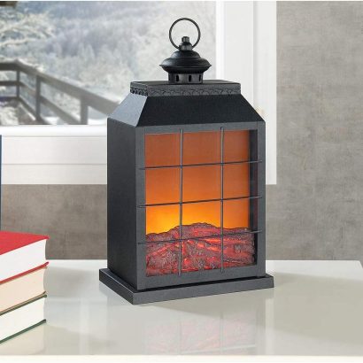 So schön sieht das Carlo Milano LED Kaminfeuer unter tags aus. Abends macht es noch mehr Stimmung.