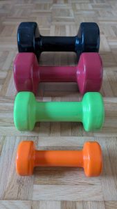 Die Größenunterschiede im Hantel Test nochmal verdeutlicht.