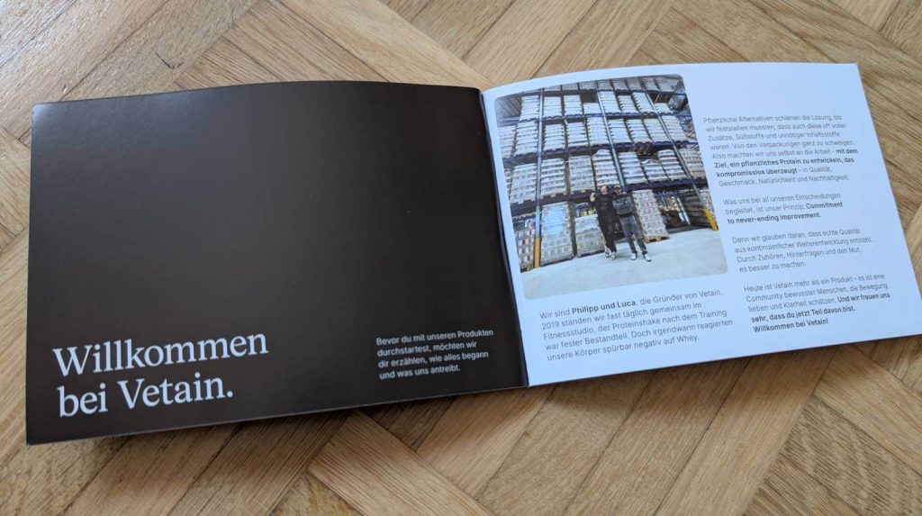 Vetain bietet sehr ausführliche Zusatz- und Hintergrundinformationen zur Marke und den veganen Produkten.