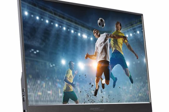 Hohe Auflösung und als wirklich dünner mobile Screen im Einsatz.