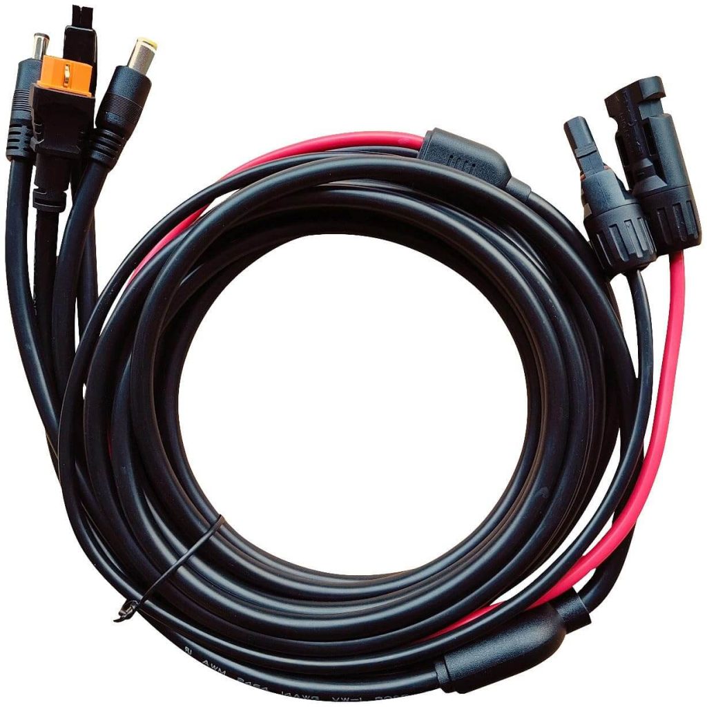 Das mitgelieferte Kabel ist für klassischen AC-Input gedacht.